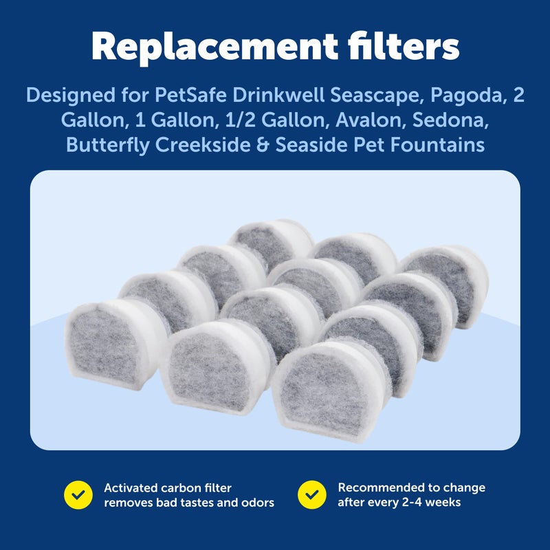 PetSafe Drinkwell Avalon & Pagoda Fountain Activated Carbon Filters - Better Hydration Choice - Long-Lasting Purity - Odor-Free Drinking - Universal Filter Replacement - 12 Pack - Image 5