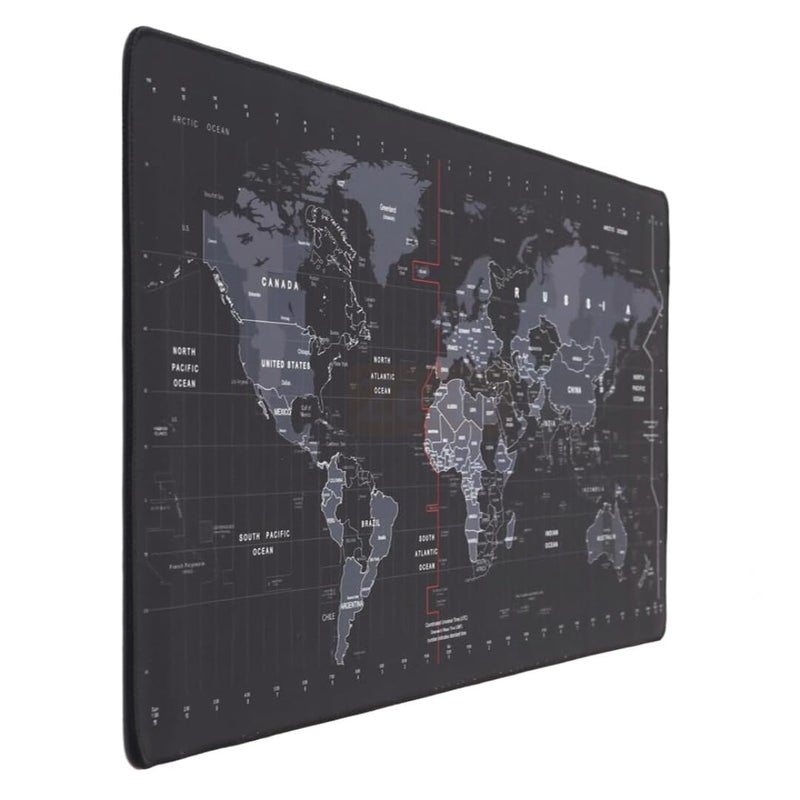 Zerfa World Map Extra Large Extended Anti Slip Rubber Gaming Mouse Pad & Keyboard Desk Mat for Computer Laptop (900mm x 400mm x 2mm) - Image 1