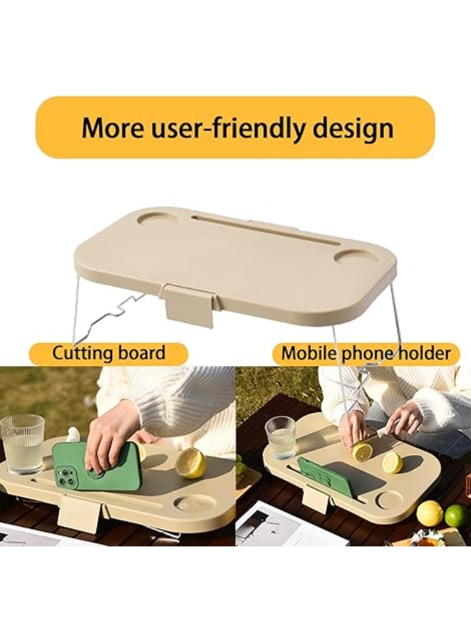 عربست سلة نزهة قابلة للطي، سلة نزهة قابلة للطي بمقابض (مع غطاء طاولة)، سلة حديقة قابلة للطي، سلة حصاد قابلة للطي للتخييم، الشاطئ، المشي لمسافات طويلة، وتناول الطعام في الهواء الطلق (رمادي) - Image 5