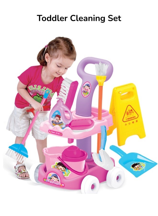 Kids Cleaning Toy Set, Pretend House Cleaning Tools, Portable Lightweight Household Cleaning Tools, New Detachable Kids Cleaning Sets, Perfect Gift for Toddlers Boys Girls (24.5*15.5*15 CM)  - Image 4