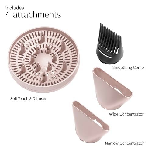 T3 Featherweight StyleMax Professional Ionic Hair Dryer with Custom Heat Automation & 4 Attachments, Fast Drying, Lightweight with 5 Heat & 3 Speed Settings, 2 Concentrators, Diffuser & Smoothing Comb - Image 5