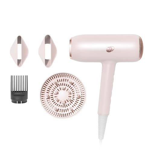 T3 Featherweight StyleMax Professional Ionic Hair Dryer with Custom Heat Automation & 4 Attachments, Fast Drying, Lightweight with 5 Heat & 3 Speed Settings, 2 Concentrators, Diffuser & Smoothing Comb - Image 1
