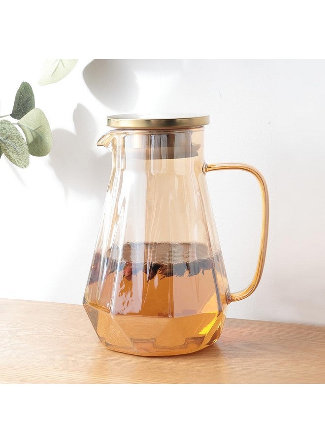 UMAI Borosilicate Glass Water Jug with Airtight Lid (1.4L)| Glass Jar for Water with Handle | Glass Jug for Water | Water Jugs for Dining Table | Detox Water Jar | Water Jar | Diwali Gift - Image 1