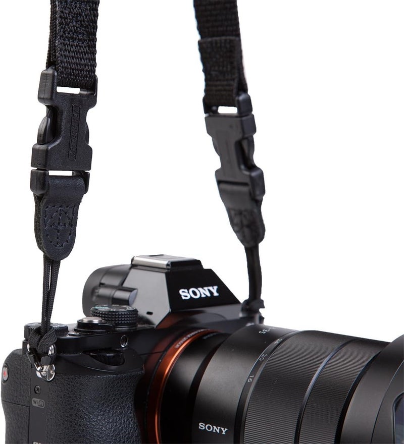 OP/TECH USA Super Classic Camera Neck Strap - UNI Loop Design with Padded Neoprene, Control-Stretch System, and Quick Disconnects - Ideal for Photographers' Comfort (Black) - Image 5