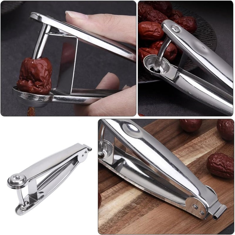 Stainless Steel Fruit Core Removing Tool for Red Dates and Cherries, Manual Jujube Corer Kitchen Gadget, Multi-functional Pit Remover for Fruit Preparation - Image 3