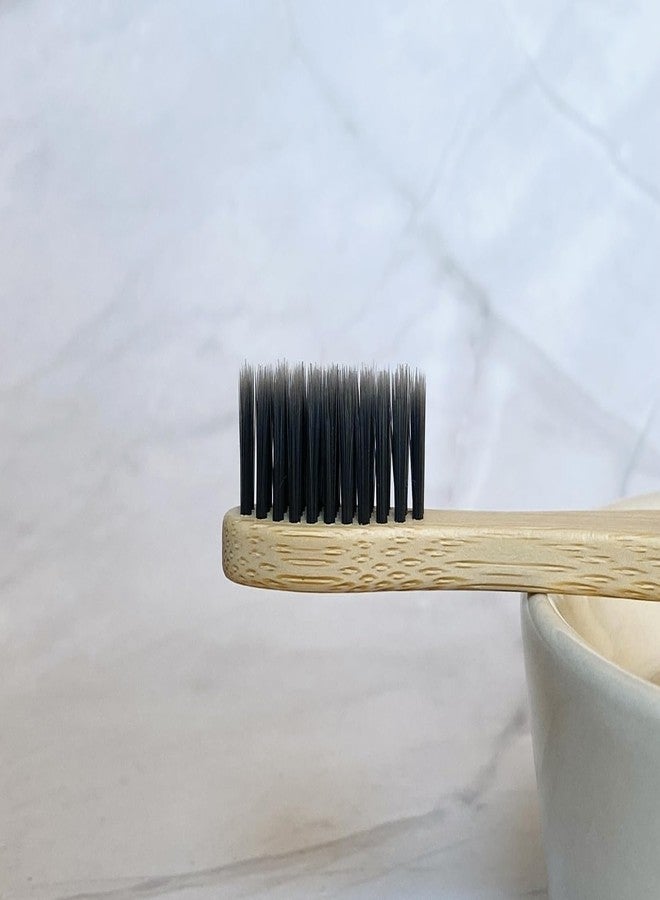 ECOMANTRAA Bamboo Toothbrush for Adults (Pack of 4) with 4 colours, Natural and organic toothbrush - Image 3