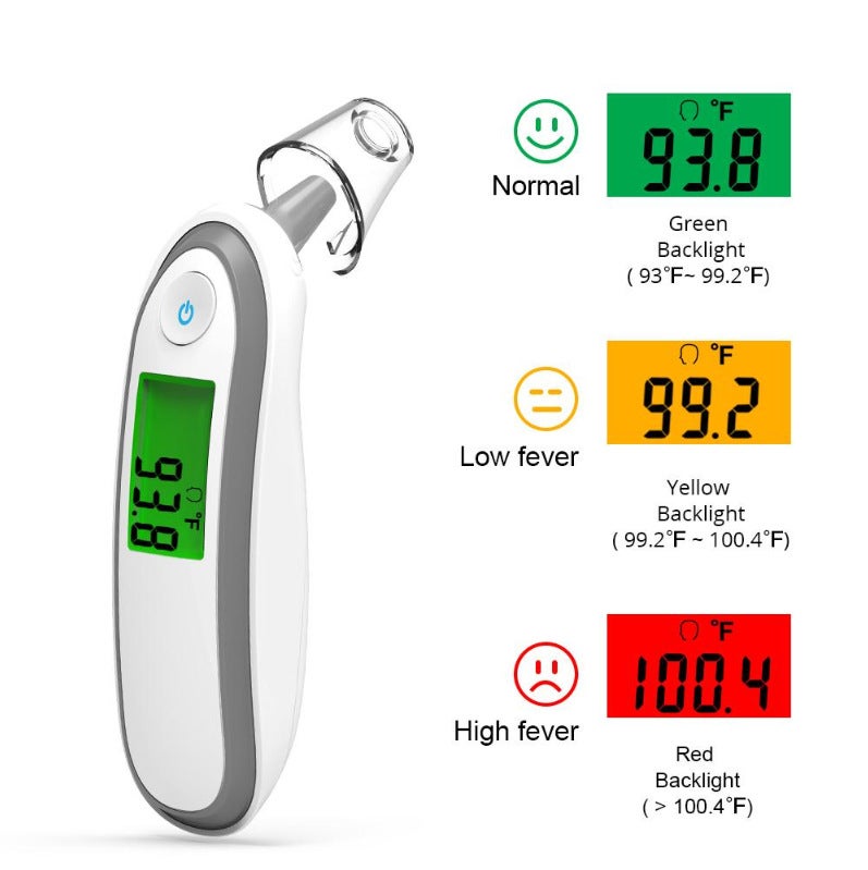Non-Contact Infrared Thermometer: Gray 40*30*120mm Mercury-Free Forehead Thermometer - Multi-Function Ear Thermometer for Home Family Health Monitoring - Image 2
