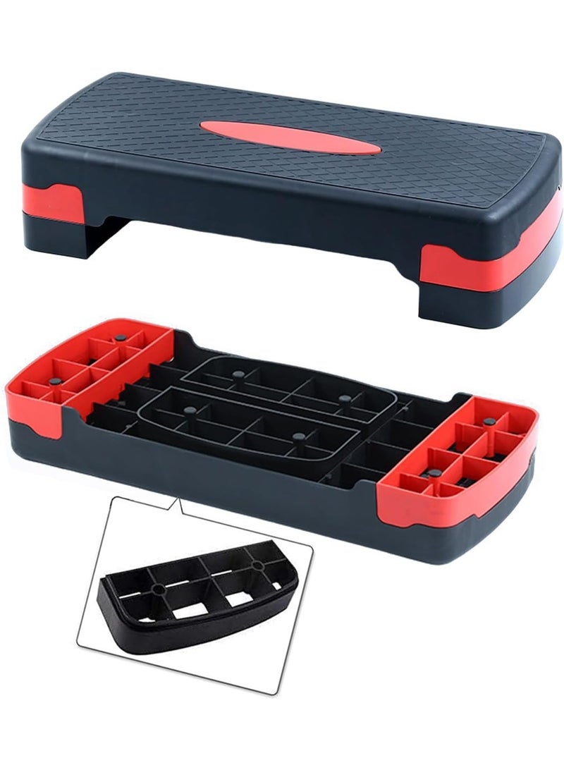 BLOOMING TIME Aerobic Step Exercise Step Full And Compact Sizes Workout Deck With Adjustable Riser Height And Non Slip Textured Surface  - Image 2