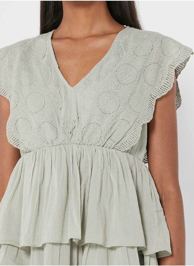 VERO MODA - Layered Ruffle Detail Dress - Image 1