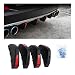 Augeny 4PCS Car Rear Lower Bumper Wing Lip Diffuser AntiCrash Auto Shark Fin Spoiler Protector with Mounting Screws Universal Rear Bumper Lip Diffuser Kit for Car SUV Truck Black EdgeRed Cover - Image 2