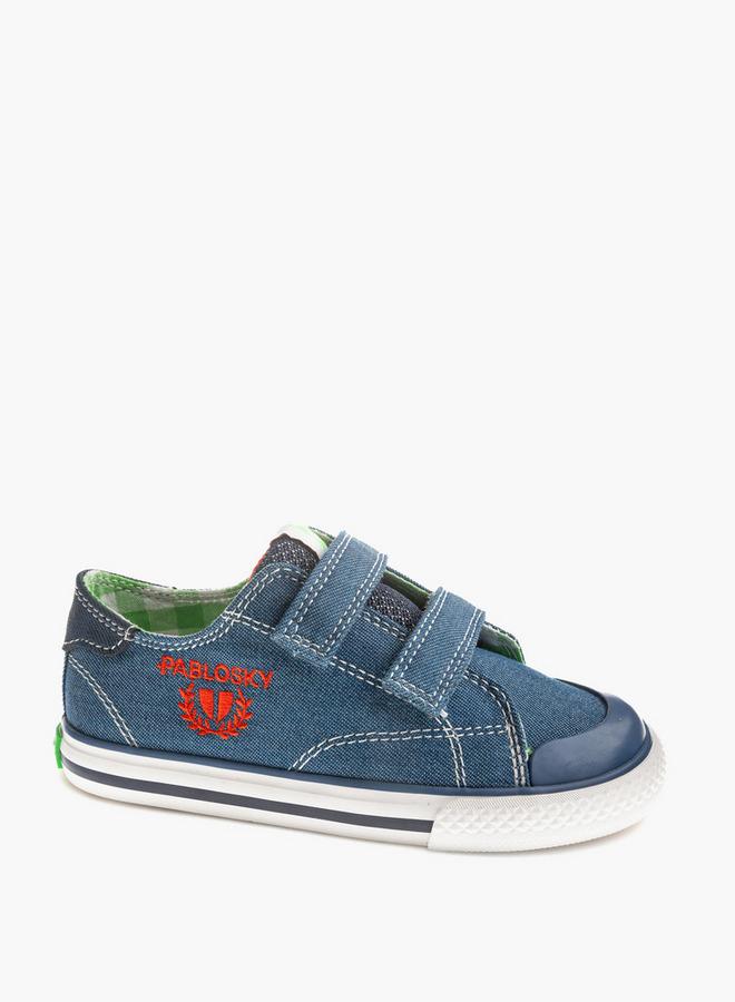 Pablosky Canvas Ankle Sneakers With Hook & Loop Closure - Image 1