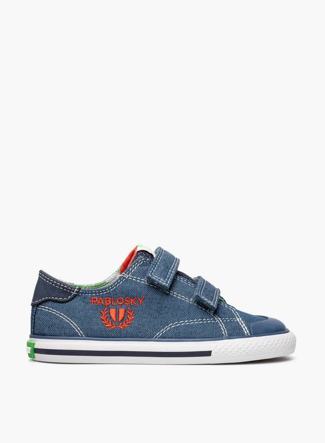 Pablosky Canvas Ankle Sneakers With Hook & Loop Closure - Image 2