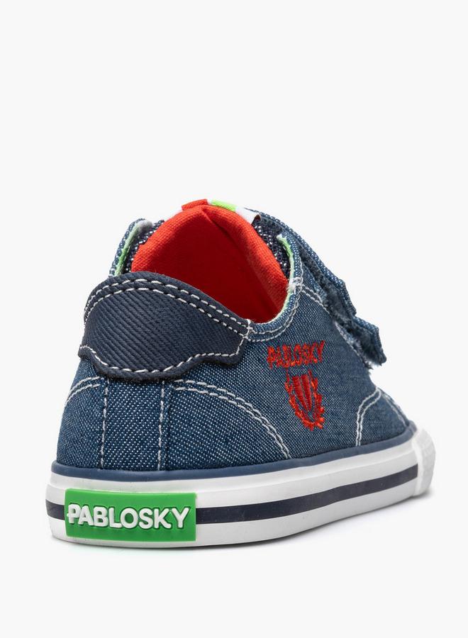 Pablosky Canvas Ankle Sneakers With Hook & Loop Closure - Image 3
