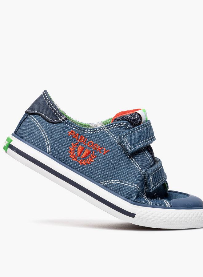Pablosky Canvas Ankle Sneakers With Hook & Loop Closure - Image 5