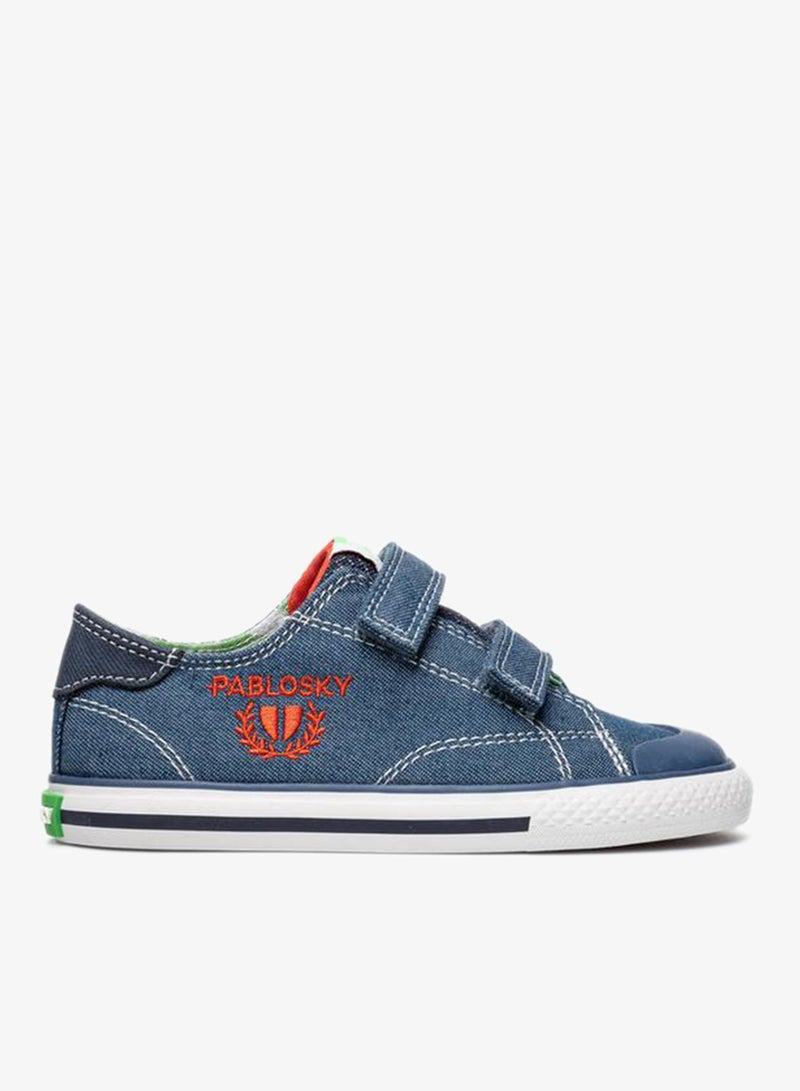 Pablosky Canvas Ankle Sneakers With Hook & Loop Closure - Image 2