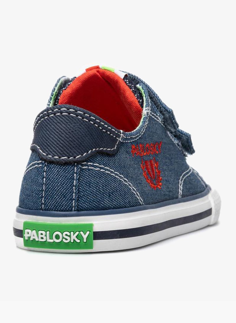 Pablosky Canvas Ankle Sneakers With Hook & Loop Closure - Image 3