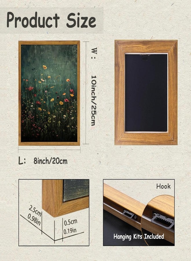 KBKBART لوحة جدارية قماشية مؤطرة من KBKBART، بتصميم زهور برية عتيقة، ديكور جداري من الزهور الخضراء، لوحة زيتية مطبوعة لزهور برية في منظر طبيعي، مناسبة لغرفة المعيشة أو غرفة النوم، مقاس 8 × 10 بوصة - Image 3