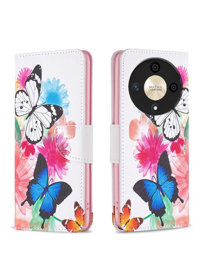 S-TOP Case For Honor X9b/Magic6 Lite 5G Colored Drawing Pattern Leather Phone Case - Image 1