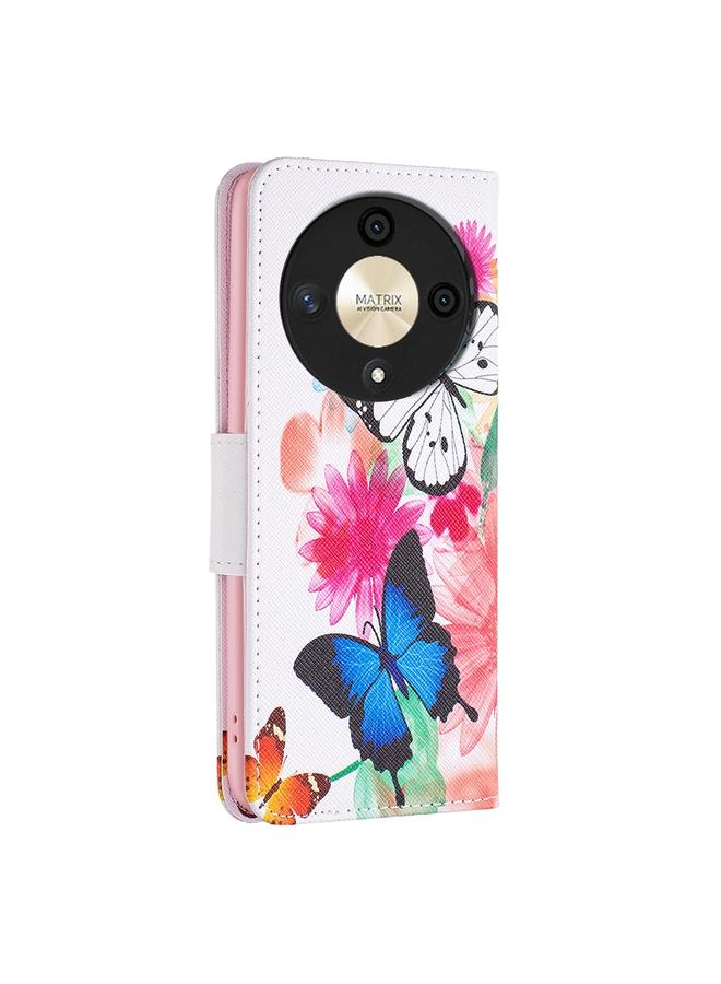 S-TOP Case For Honor X9b/Magic6 Lite 5G Colored Drawing Pattern Leather Phone Case - Image 3