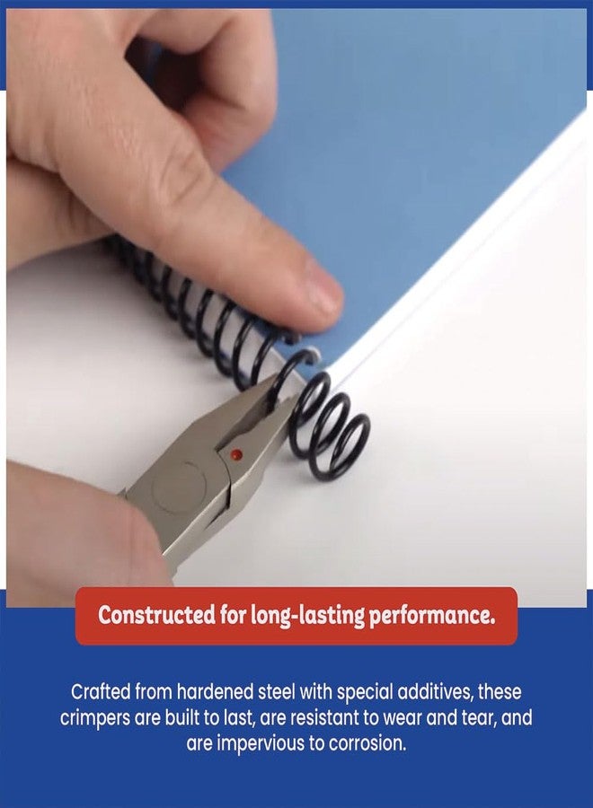TruBind Heavy Duty Coil Binding Cutting & Crimping Pliers | Comfortable Rubber Handle | Durable Steel Construction | Spring Loaded Self-Opening Jaws - Image 4