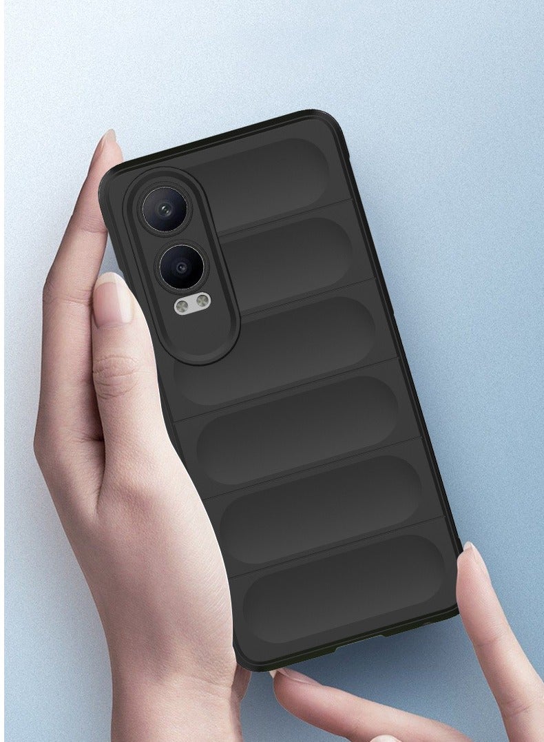OnePlus Nord CE4 Lite 5G Case Cover, Heavy Duty 3D Striped Pattern Sensory Soft Silicone Full Portection Shockproof Phone Case Black - Image 3