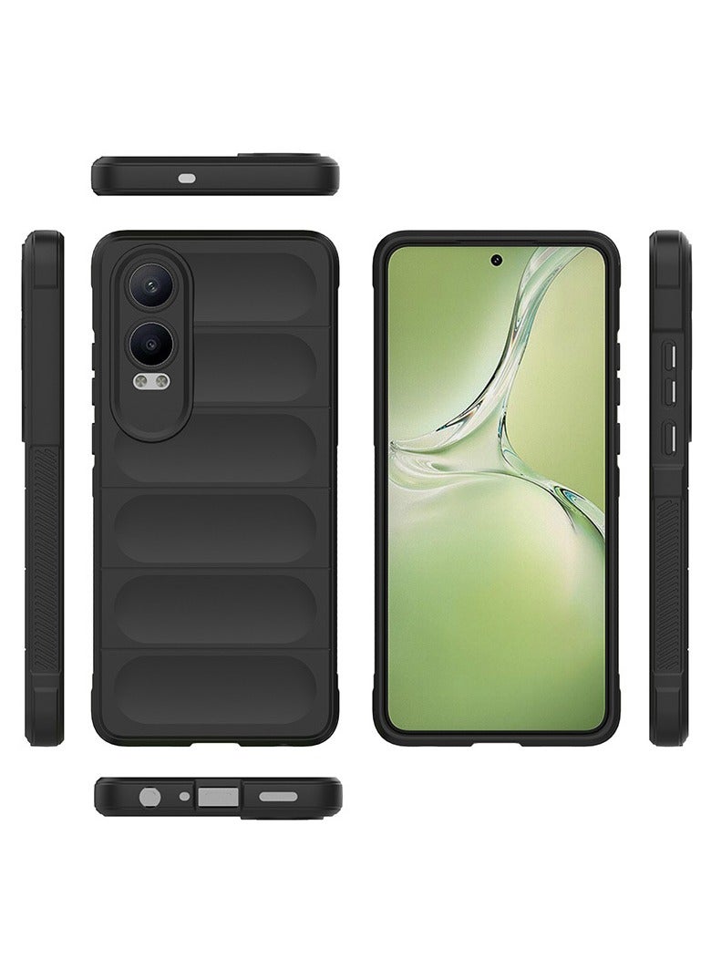 OnePlus Nord CE4 Lite 5G Case Cover, Heavy Duty 3D Striped Pattern Sensory Soft Silicone Full Portection Shockproof Phone Case Black - Image 4