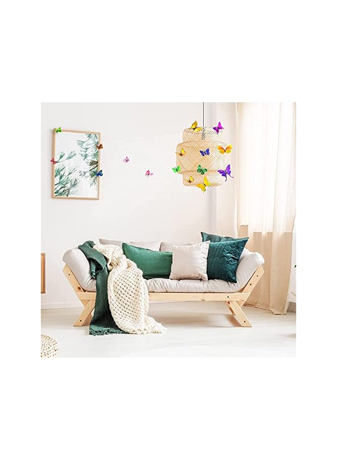 Zaboon ملصقات جدارية ثلاثية الأبعاد على شكل فراشات 3 قطع زينة غرف البنات إكسسوارات ديكور فنون الحائط للحرف اليدوية للمنزل DIY فصل دراسي شرفة زينة حديقة الزهور مزيج 6 ألوان - Image 2