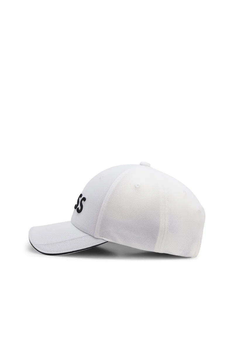 بوس Knitted-piqué six-panel cap with embroidered logo