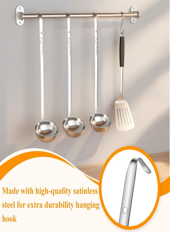 Xosjska 6 Pcs Stainless Steel Ladle Soup Handle Ladle with Long Hooked Handles Metal Kitchen Soup Ladles Spoon Cooking Utensil for Serving, Cooking, Stirring, Portioning Kitchen Restaurant Accessories(6 oz) - Image 4