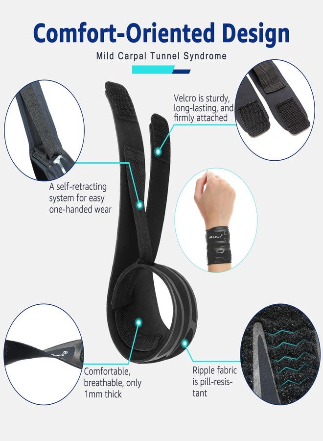 HiRui Wrist Brace Wrist Wrap for TFCC Tears, Ultra-thin Compression Wrist Strap Wrist Support for Workout Basketball Tennis Weightlifting Tendonitis Carpal Tunnel Syndrome-Adjustable (Black, 1 Pack) - Image 5
