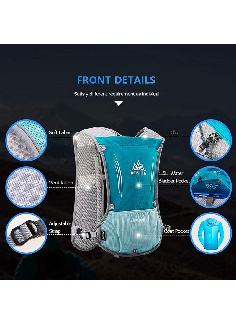 AONIJIE Aonijie Hydration Vest Pack Backpack 5L Marathoner Running Race Hydration  - Image 2