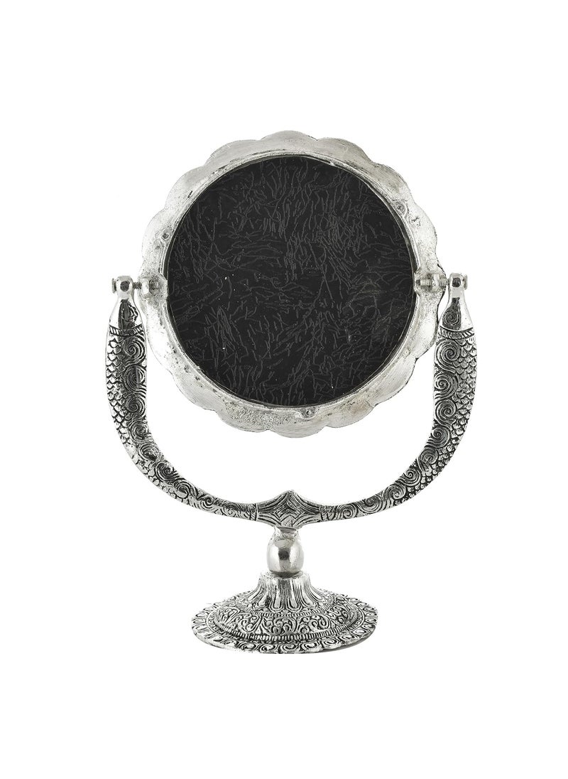 HOUZZPLUS HOUZZPLUS Aluminium Frame Antique Look Table Mirror for Home Decor  - Image 4