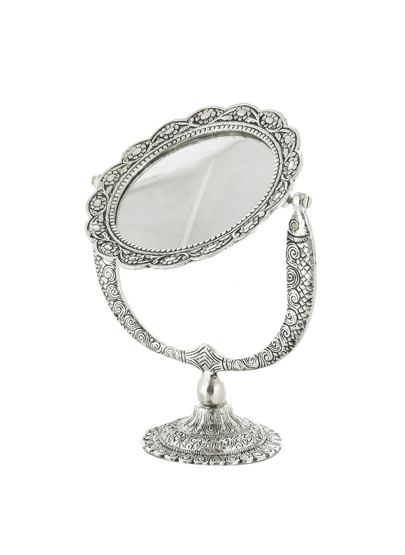 HOUZZPLUS HOUZZPLUS Aluminium Frame Antique Look Table Mirror for Home Decor  - Image 3