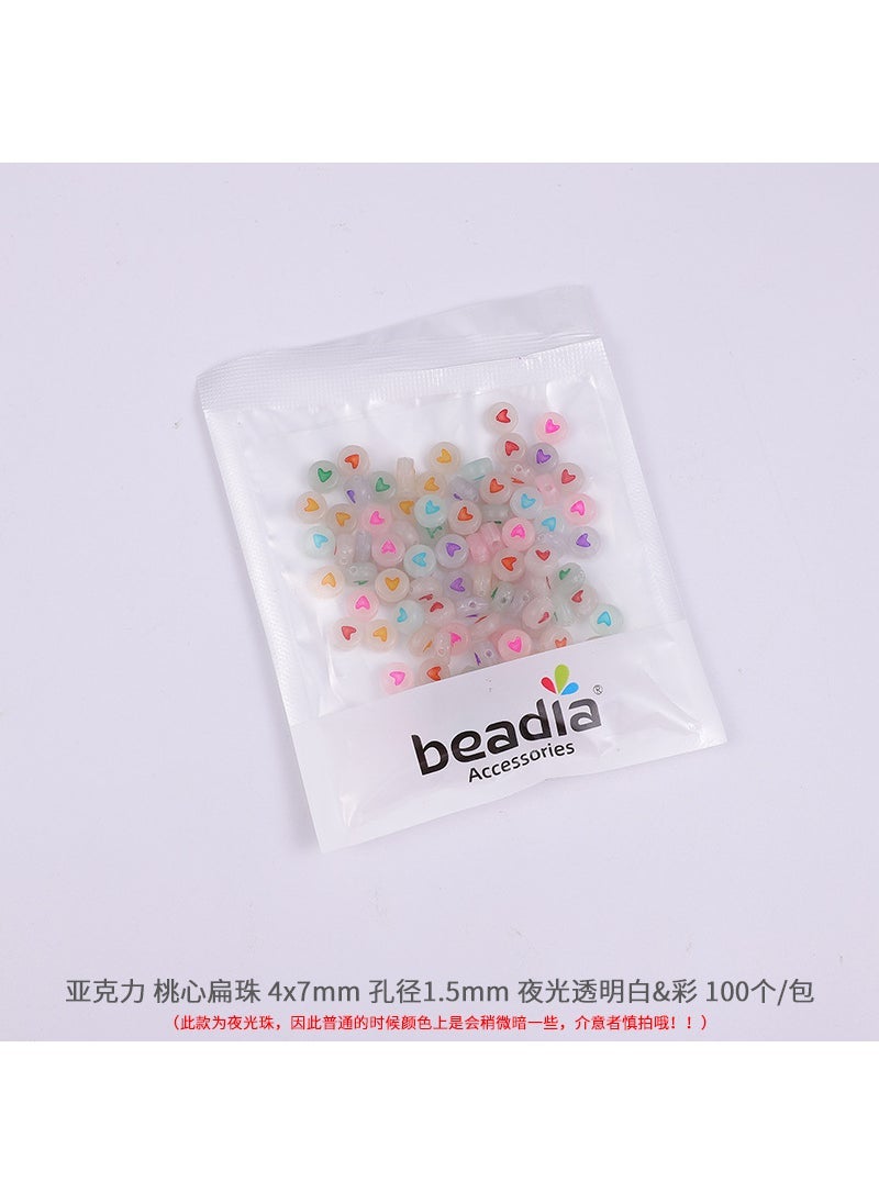 Generic 4*7mm acrylic loose beads English letter flat beads diy children's early education beaded jewelry accessories bracelet weaving - Image 1