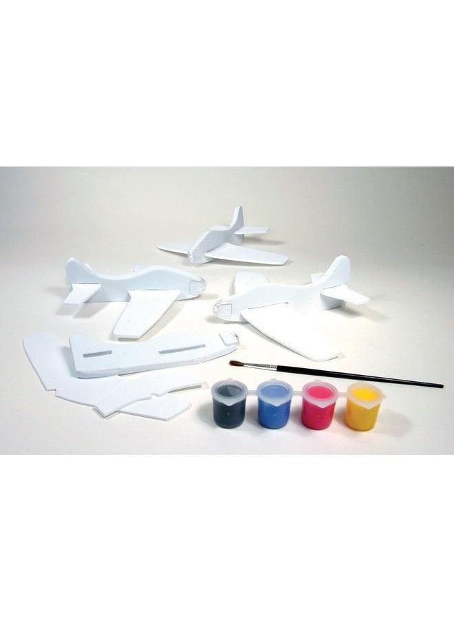 Creativity for Kids - Four Foam Fliers Mini Craft Kit Paint 4 Foam Glider Airplanes, Small Gifts For Kids, Red - Image 1