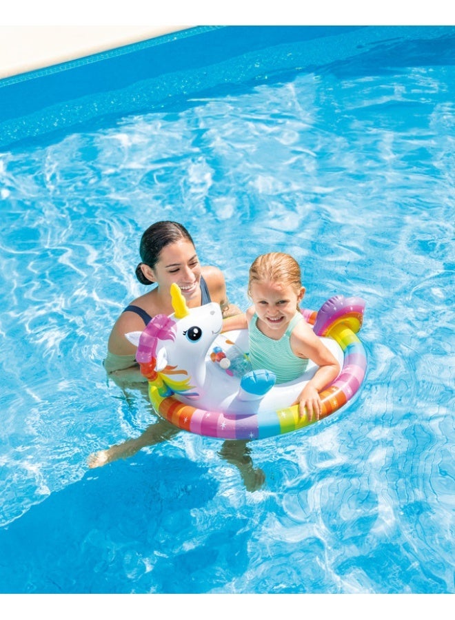 INTEX 59570NP-See-Me-Sit Rider Inflatable Pool Float 84x58cm/33"x23", Unicorn - Image 2