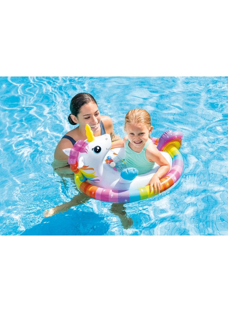 INTEX 59570NP-See-Me-Sit Rider Inflatable Pool Float 84x58cm/33"x23", Unicorn - Image 3