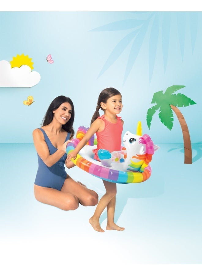 INTEX 59570NP-See-Me-Sit Rider Inflatable Pool Float 84x58cm/33"x23", Unicorn - Image 4