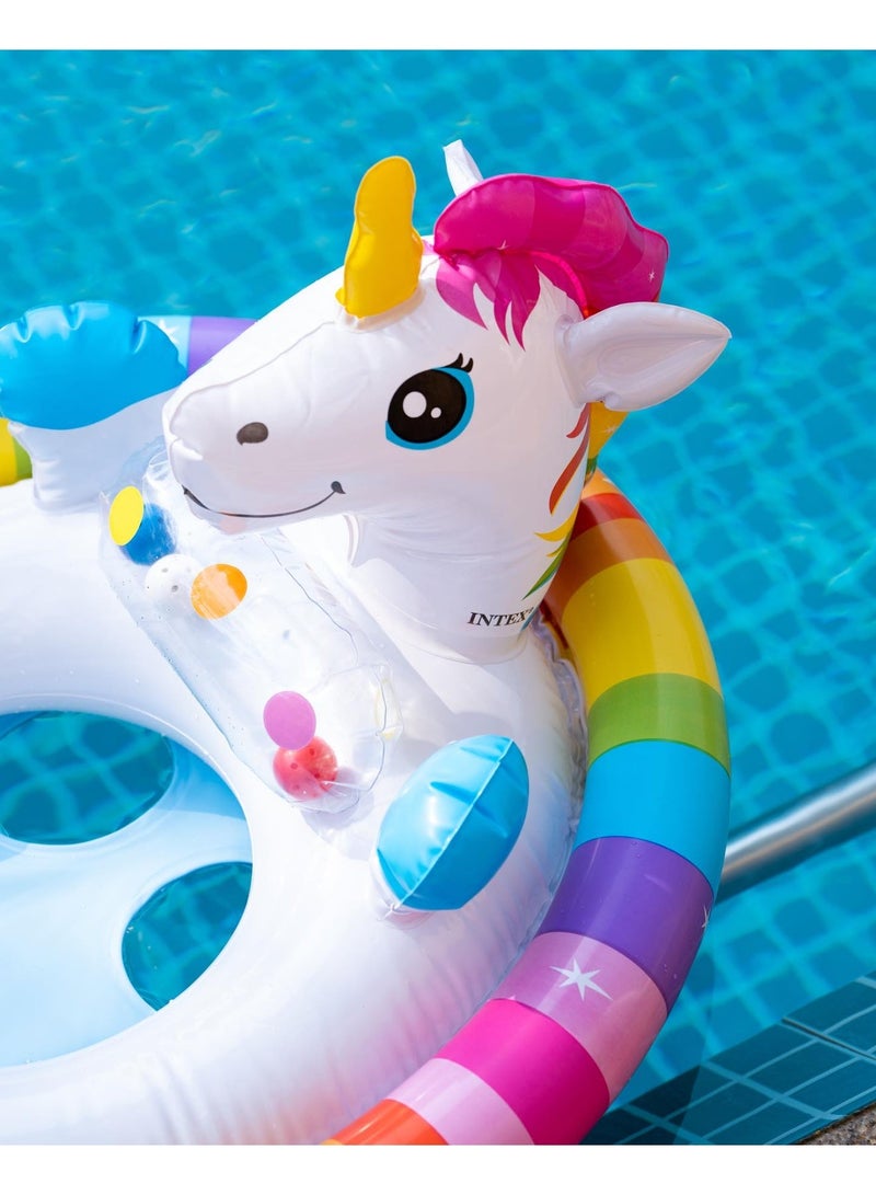 INTEX 59570NP-See-Me-Sit Rider Inflatable Pool Float 84x58cm/33"x23", Unicorn - Image 5