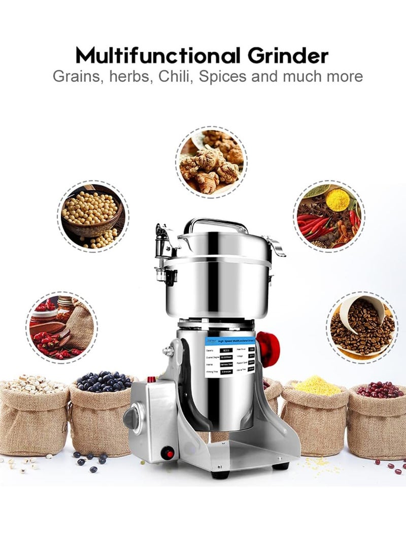 Arabest 3000W Spice Grinder, 304 Stainless Steel Powder Grinder, 36000 RPM, Superfine Mill for Herb, Spice, Nut, Cereal, 30s Speedy Grinding Mixer,Coffee Grinder Machine for Home, Restaurant, Hotel(800g) - Image 2