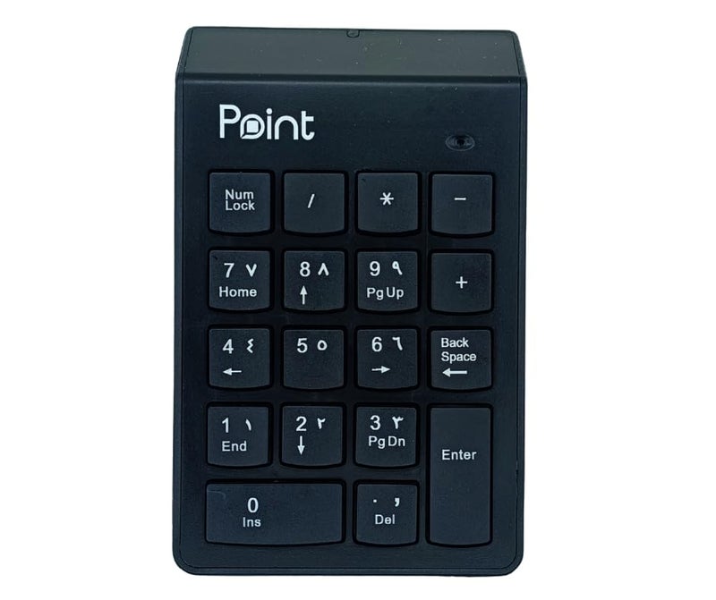 Mini Wireless Numeric Keypad 2.4GHz, 18 Keys Portable Number Pad with USB Receiver, Compact Slim Design for Laptop, PC, Windows, Mac & Android