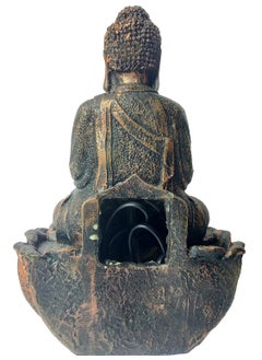 ALICE ENTERPRISES Alice Enterprises Buddha Statue Fountain with LED Lights 30cm Height Polyresin  - Image 4