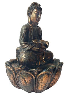 ALICE ENTERPRISES Alice Enterprises Buddha Statue Fountain with LED Lights 30cm Height Polyresin  - Image 3