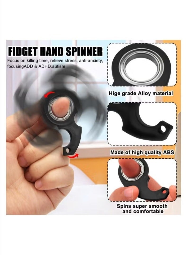 Keychain Spinner Multifunctional Portable Fidget Spinning Toy Newfangled Coping with Stress Rotating Key Ring Boutique Simple Key Accessories Gift for Finger Exercise - Image 4