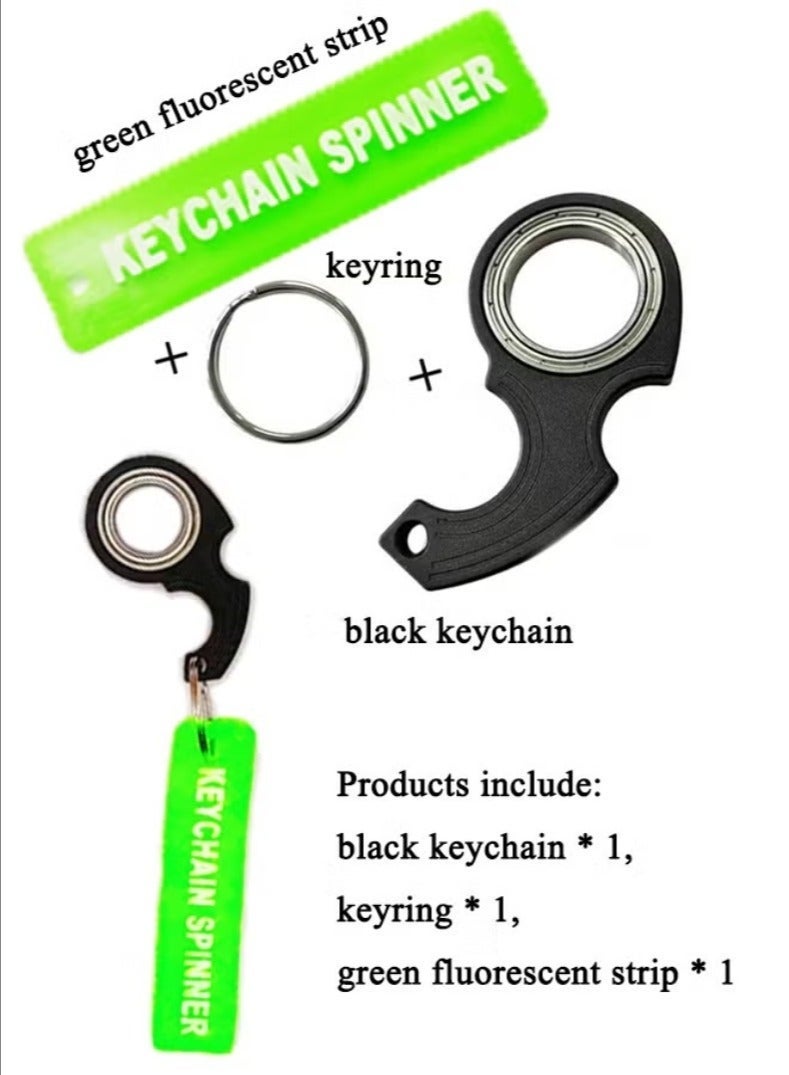 Keychain Spinner Multifunctional Portable Fidget Spinning Toy Newfangled Coping with Stress Rotating Key Ring Boutique Simple Key Accessories Gift for Finger Exercise - Image 3