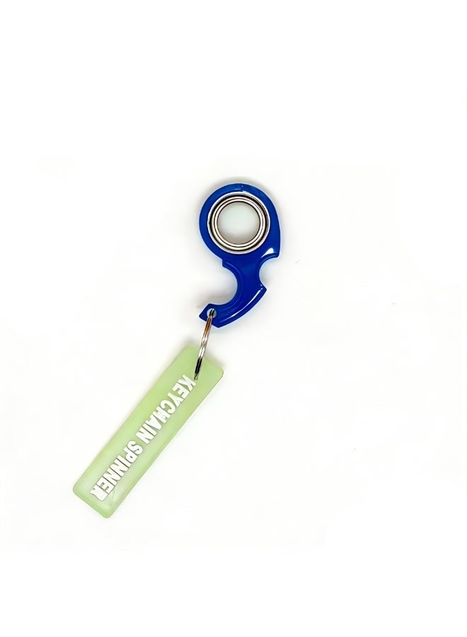 Keychain Spinner Multifunctional Portable Fidget Spinning Toy Newfangled Coping with Stress Rotating Key Ring Boutique Simple Key Accessories Gift for Finger Exercise - Image 1