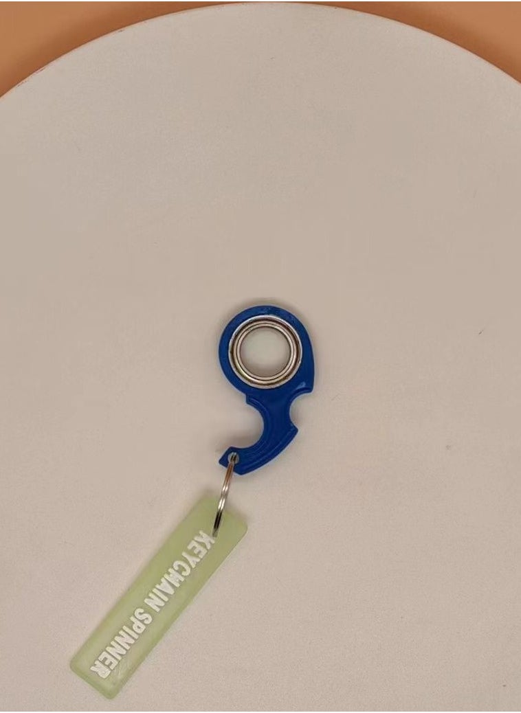 Generic Keychain Spinner Multifunctional Portable Fidget Spinning Toy Newfangled Coping with Stress Rotating Key Ring Boutique Simple Key Accessories Gift for Finger Exercise  - Image 2