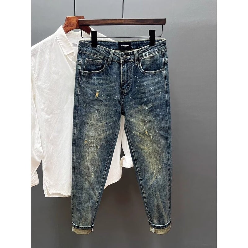 Unisex Classic Denim Jeans Loose Fit Daily Outdoor Wear - Image 1