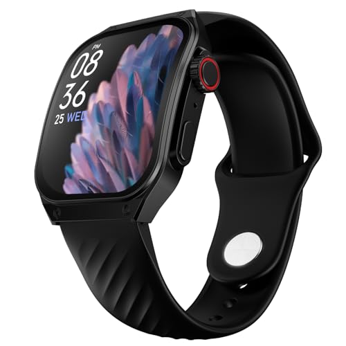 Fire-Boltt ARC 49.8mm (1.96 inch) AMOLED Always On Curved Display Smart Watch, Bluetooth Calling, Wireless Charging, 100+ Sports Modes, Water-Resistant 100+ Cloud Watch Faces (Black) - Image 1