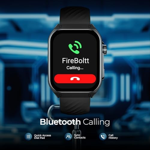 Fire-Boltt ARC 49.8mm (1.96 inch) AMOLED Always On Curved Display Smart Watch, Bluetooth Calling, Wireless Charging, 100+ Sports Modes, Water-Resistant 100+ Cloud Watch Faces (Black) - Image 5